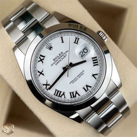 rolex oyster perpetual roman numerals white face|Rolex datejust 41 dial.